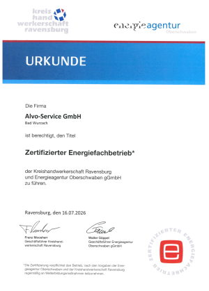 Urkunde Innung SHK Ravensburg